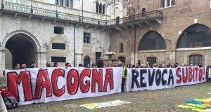 La protesta contro la Macogna