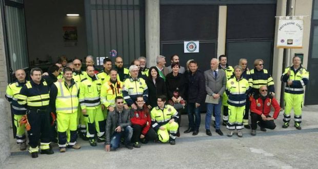 L'inaugurazione della nuova sede della Protezione civile di Rovato