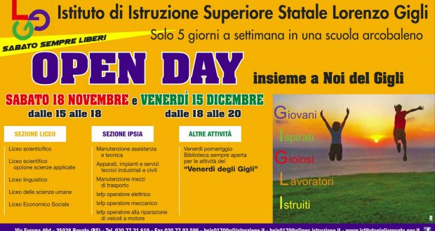 Open day all'istituto Lorenzo Gigli di Rovato