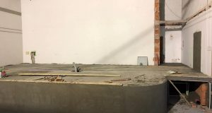 Lavori in corso alla sala civica del Foro Boario di Rovato