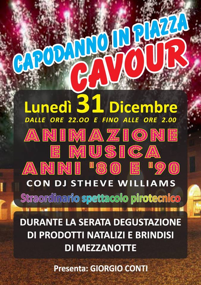 La locandina del capodanno in piazza Cavour a Rovato