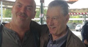 Pieritalo Bosio, nuovo assessore di Rovato, in una foto con Umberto Bossi