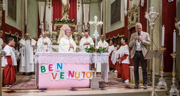 Il vescovo Tremolada a Lodetto, foto pagina Facebook Città di Rovato